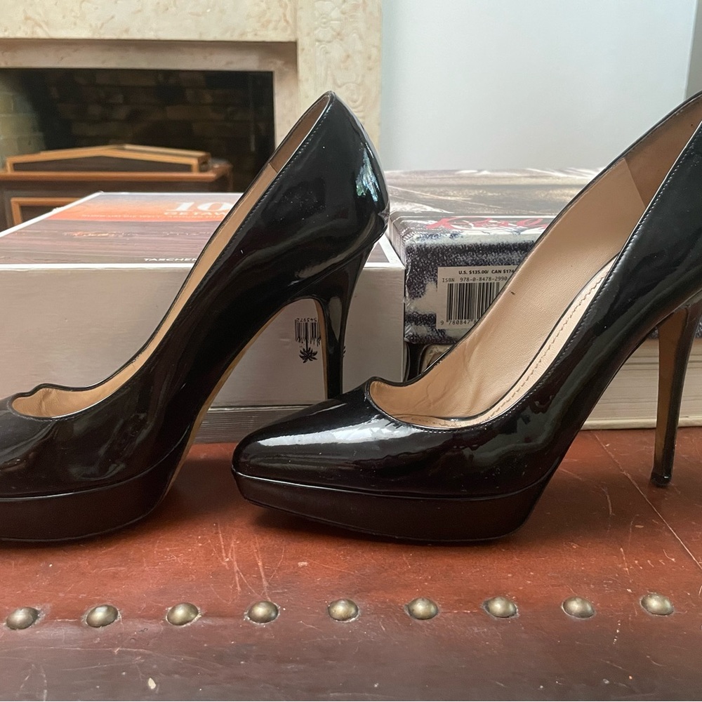 YSL Vintage Black Patent Leather Heels 40 10 - Picture 5 of 8